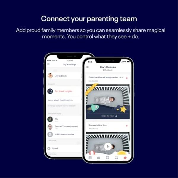 Nanit Pro Smart Baby Monitor & Wall Mount - 1080p Secure Wi-Fi Video Camera, Sensor-Free Sleep & Breathing Motion Tracker, 2-Way Audio, Sound & Motion Alerts, Night Vision, and Bre