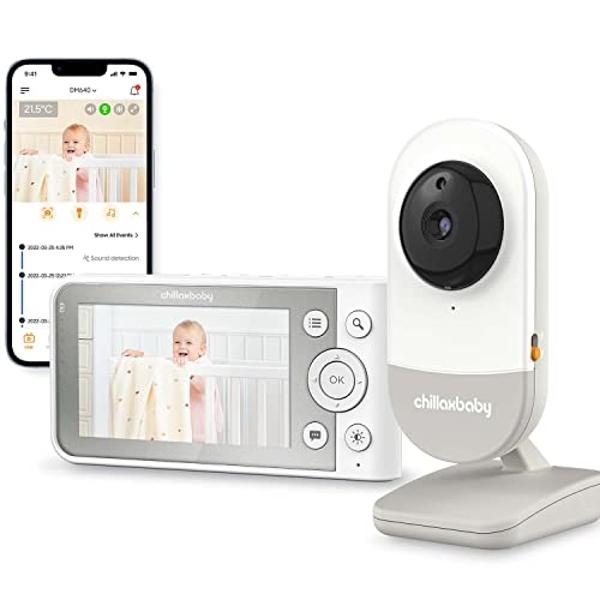Babysense New Video Baby Monitor with Camera and Audio, Long Range, Room Temperature, Infrared Night Vision, Two Way Talk Back, Lullabies and High Capacity Battery, Model V24R