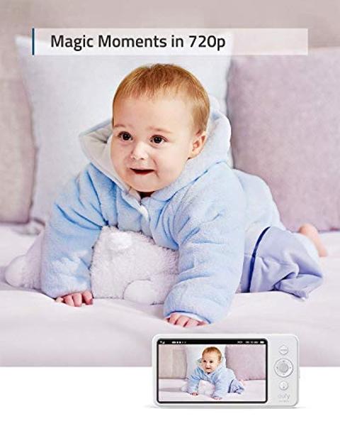 eufy Security, SpaceView Pro Video Baby Monitor with 5" Screen, Two-Way Audio, 720p, Pan & Tilt, Night Vision, Lullaby Player, Wide Angle Lens Not Included (No App Required) (Renew