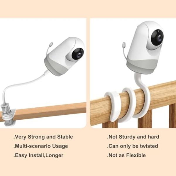 VTimes Baby Monitor Mount, Versatile Flexible Baby Monitor Stand Easy to Install, Baby Camera Mount Compatible with VT302 and Most Baby Monitors, Without Tools or Wall Damage