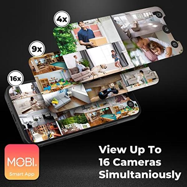MobiCam MP Smart Home/Office Camera with 3MP Resolution, 2-Way Audio, Night Vision, 30-Second Setup, Dual WiFi (2.4GHz & 5GHz), BLE Connectivity – High-Resolution IP Monitoring Cam