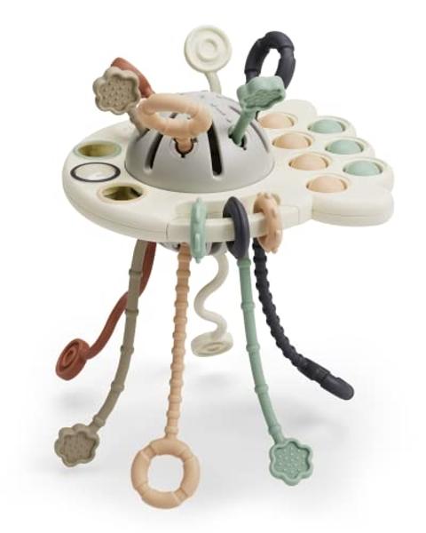 GOPO TOYS Montessori Toys for 18+ Months Old - Baby Sensory Toys for Boys and Girls - Silicone Pull String Activity Toy for Toddlers - Learning & Educational Toys for Kids - Babies