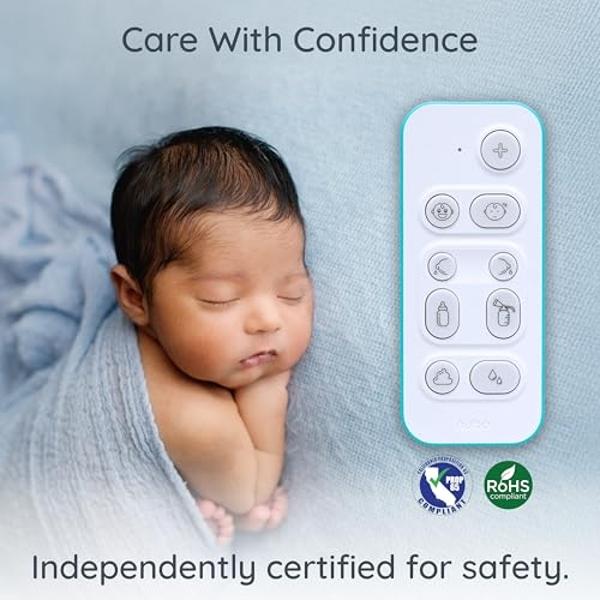 Nubo One-Touch Baby Tracker - Smart Baby Monitor for Tracking Sleep, Diaper, & Feeding - Mobile App