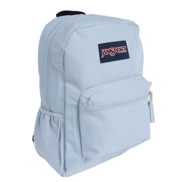 JanSport Cross Town Backpack 17" x 12.5" x 6" - Simple Bag for Everyone with 1 Main Compartment, Front Utility Pocket - Premium Class Accessories - Blue Dusk