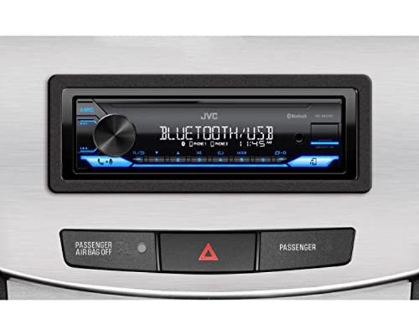 JVC KD-SX27BT Car Stereo with Bluetooth, 100W Digital Media Receiver, 1.5A USB to Charge Devices, Single DIN Head Unit, AM/FM, Aux-in, JVC Remote App