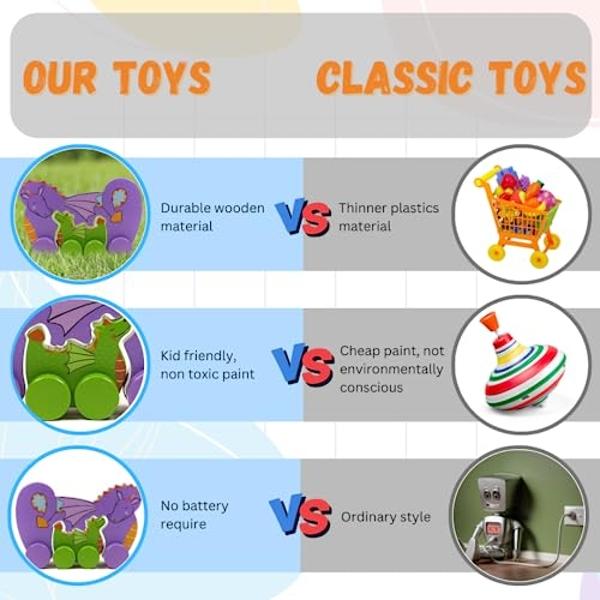 Hape Walk-A-Long Snail Pull Toy |Award Winning Toddler Wooden Push and Pull Toy with Removable Color