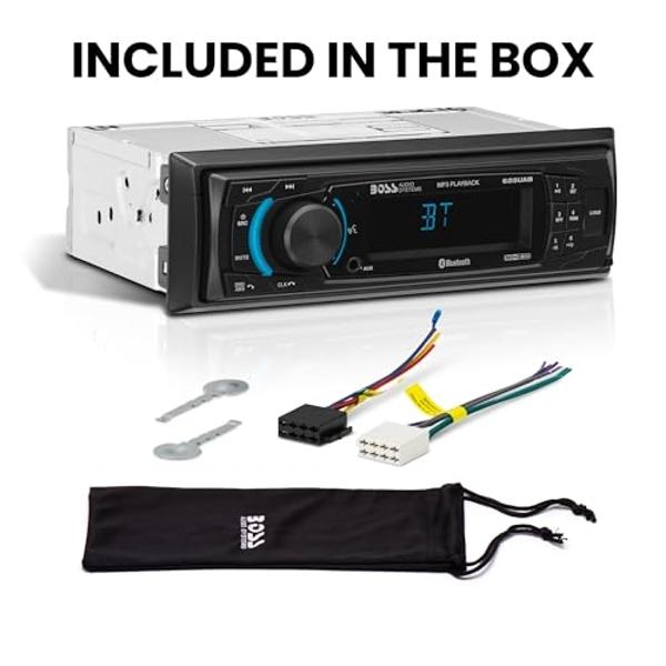 BOSS Audio Systems 625UAB Single DIN Car Stereo with Bluetooth - No CD DVD Player, AM/FM Radio Receiver, Aux Input, USB