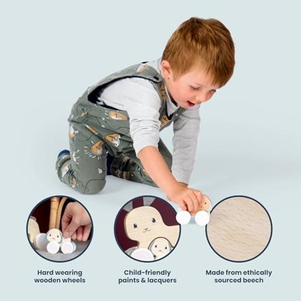 Zero Zoo Baby Toy Cars for 1 2 3+ Year Old Toddler, City Guard Series Press and Go, Pull Back Vehicle with Soft Plush Car Mat, Educational Gift for Kids, Boys and Girls
