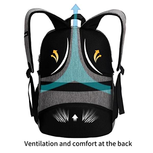 SHRRADOO Anti Theft Laptop Backpack Travel Backpacks with usb Charging Port for Women Men College Backpack Computer Bag Fits 17 Inch Laptop,Black