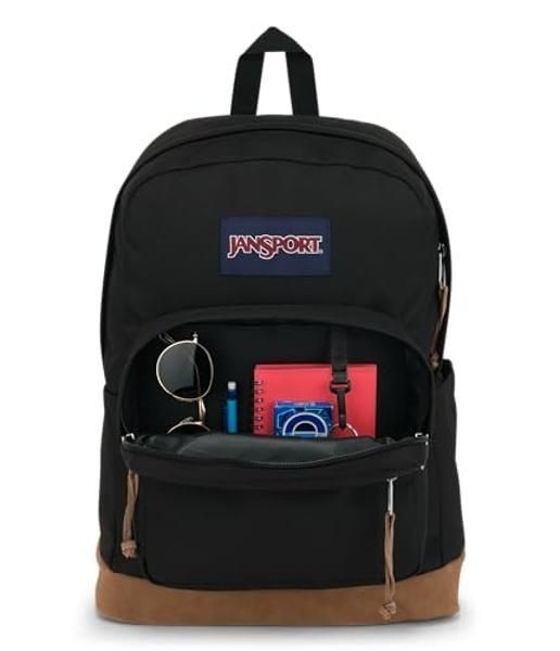 JanSport Right Pack Backpack - Durable Daypack with Padded 15" Laptop Sleeve, Spacious Main Compartment & Integrated Water Bottle Pocket - Black