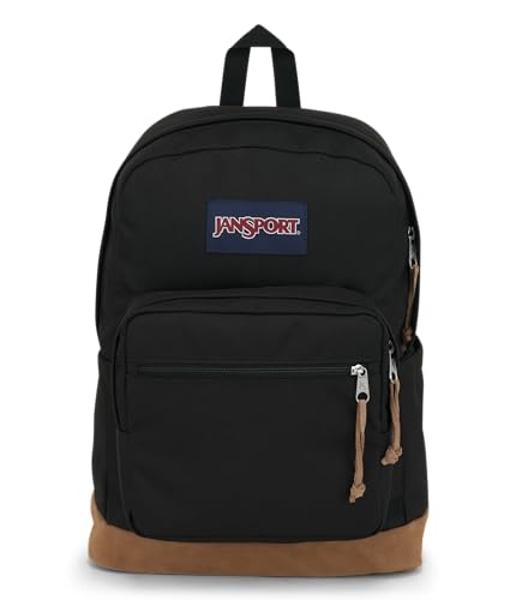 JanSport Right Pack Backpack - Durable Daypack with Padded 15" Laptop Sleeve, Spacious Main Compartment & Integrated Water Bottle Pocket - Black