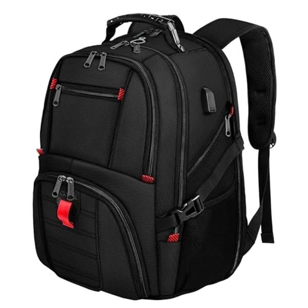 YOREPEK Travel Backpack, Extra Large 50L Laptop Backpacks for Men Women, Water Resistant College Backpacks Airline Approved Business Work Bag with USB Charging Port Fits 17 Inch Co