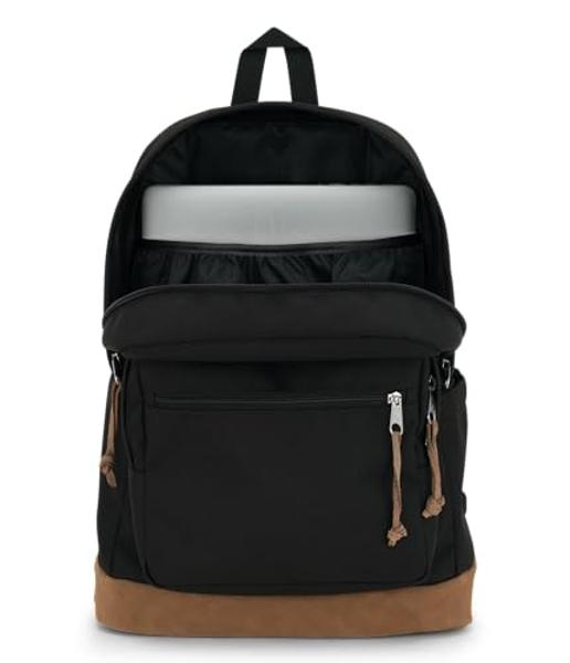 JanSport Right Pack Backpack - Durable Daypack with Padded 15" Laptop Sleeve, Spacious Main Compartment & Integrated Water Bottle Pocket - Black