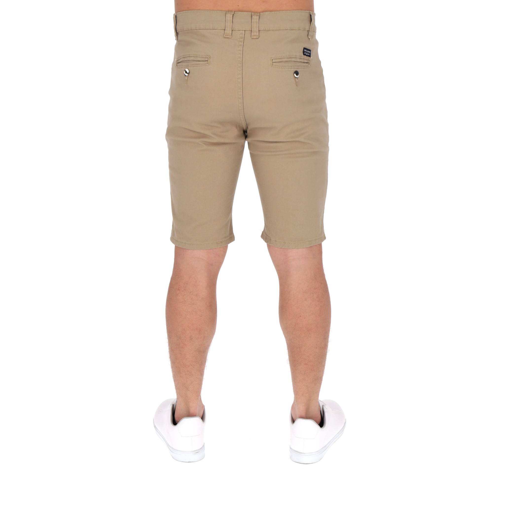 Bermuda Gabardina para hombre Beige Stretch CHB Chili Beans Clothing Co.