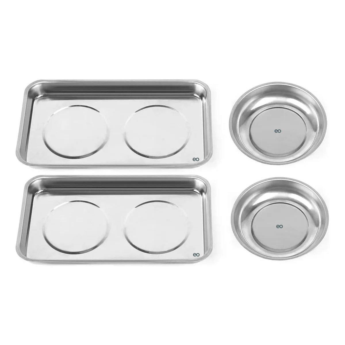 Set 4 Bandejas Charolas Magnéticas De Acero Inoxidable Multiusos