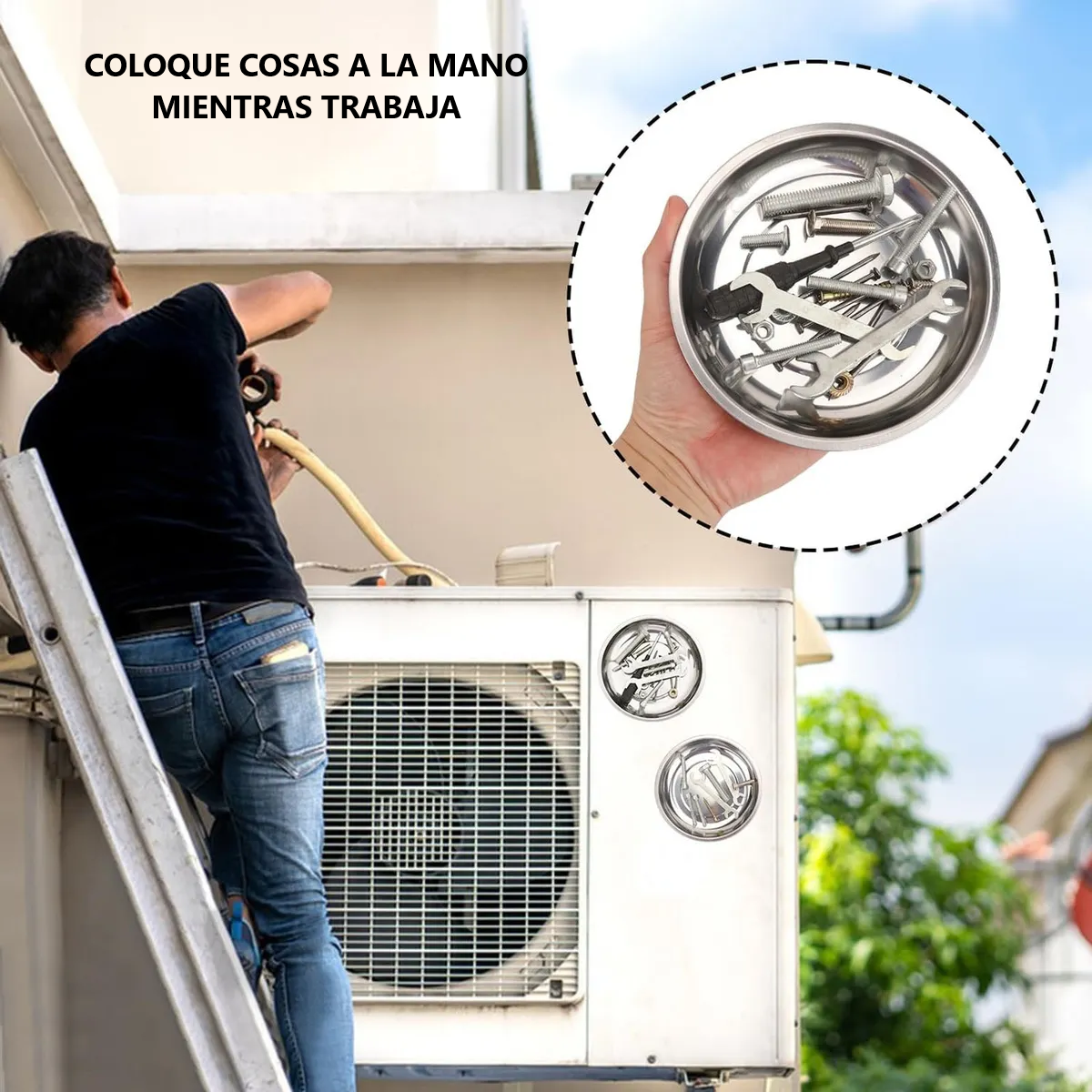 Set De 3 Bandejas Magnéticas De Acero Inoxidable Multiusos