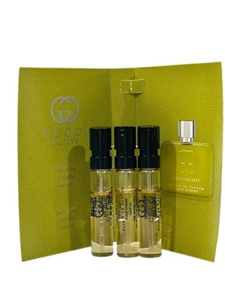 Gucci GUILTY MEN Elixir Sample Perfume 1.5 ml / 0.05 oz - set of 3 spray samples