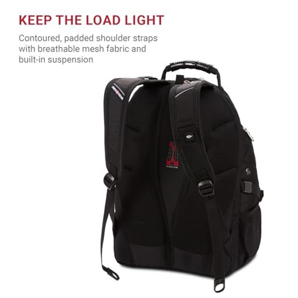 SwissGear 1900 Scansmart TSA 17 Laptop Backpack, Black, 19-Inch