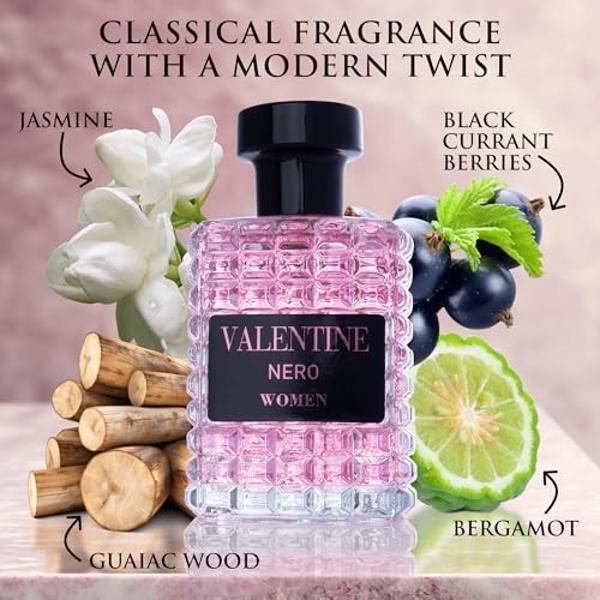 URBAN COLLECTION Valentine for Women Eau De Parfum - Amber Floral Jasmine, Bourbon Vanilla & Woods Oriental-Floral Fragrance with a Modern Twist Elegant 100ml Bottle Packed in Pape