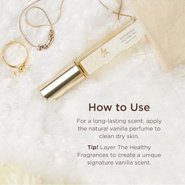 Lavanila Pure Vanilla Travel Size Roller Perfume for Women, 0.32 Oz - Pure Madagascar Vanilla & Creamy Tonka Bean, The Healthy Fragrance, Clean and Natural