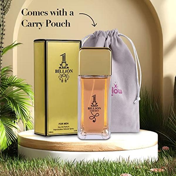 1 Billion- Eau De Toilette Spray Perfume, Fragrance For Men- Daywear, Casual Daily Cologne Set with Deluxe Suede Pouch- 3.4 Oz Bottle- Ideal EDT Beauty Gift for Birthday, Anniversa