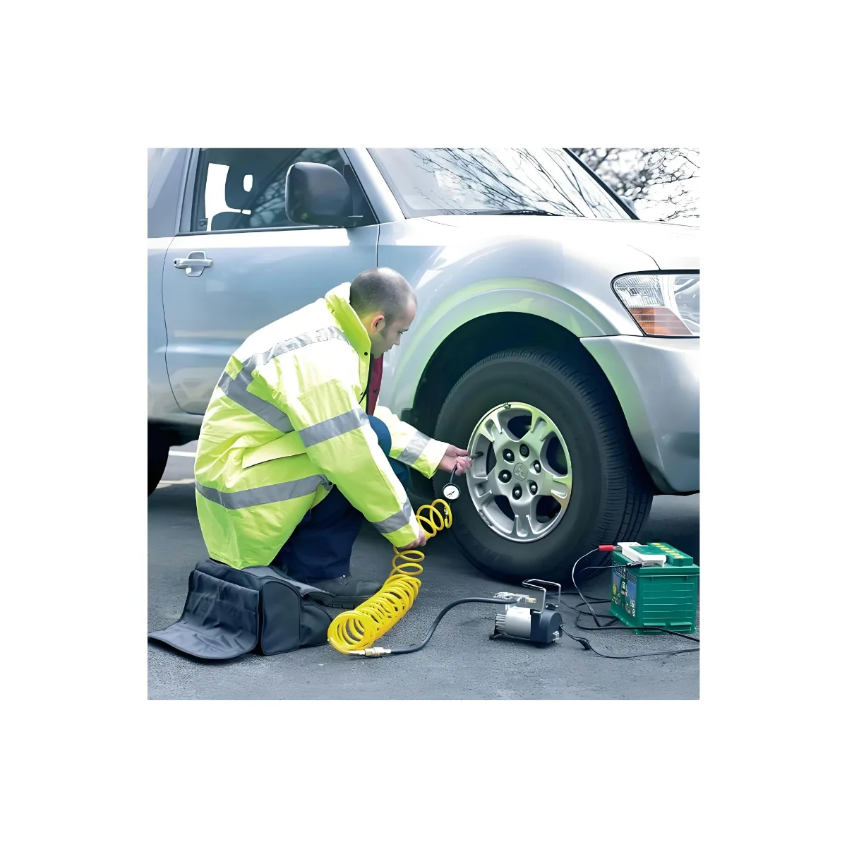 Compresor Aire Doble 2 Piston Cilindro 12v Metal Auto