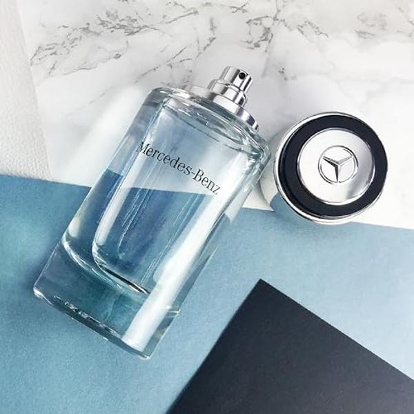 Mercedes-Benz Cologne for Men - 4 Fl Oz - Eau De Toilette Perfume Spray for Man - Woody & Musky Scent - Luxury Long Lasting Fragrance with Notes Of Violet leaves, Cascalone & Vetiv