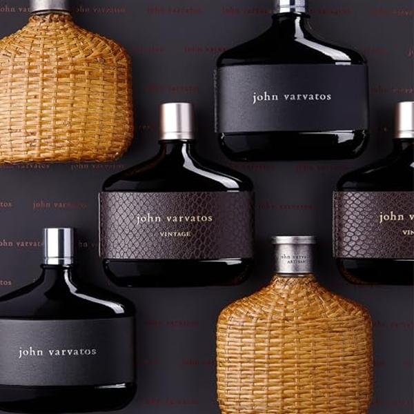 John Varvatos Men's Cologne, Vintage Eau de Toilette EDT Spray, Aromatic Chypre Scent with Notes of Quince Paste, Patchouli & Tobacco Leaf, 4.2 fl oz