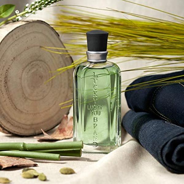 Lucky Brand Lucky You Cologne Spray for Men, Day or Night Casual Scent with Bamboo Stem Fragrance Notes, 3.4 Fl Oz
