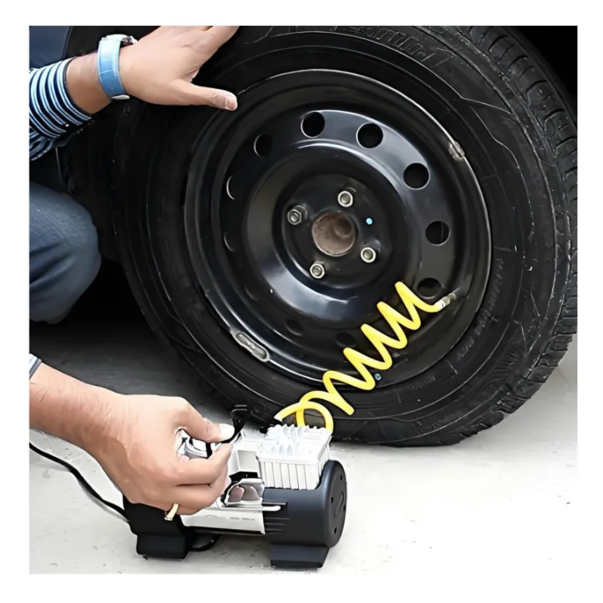 Compresor Aire Doble 2 Piston Cilindro 12v Metal Auto