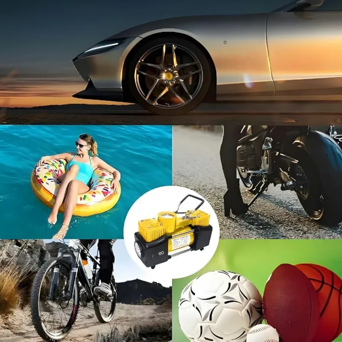 Compresor Aire Doble 2 Piston Cilindro 12v Metal Auto