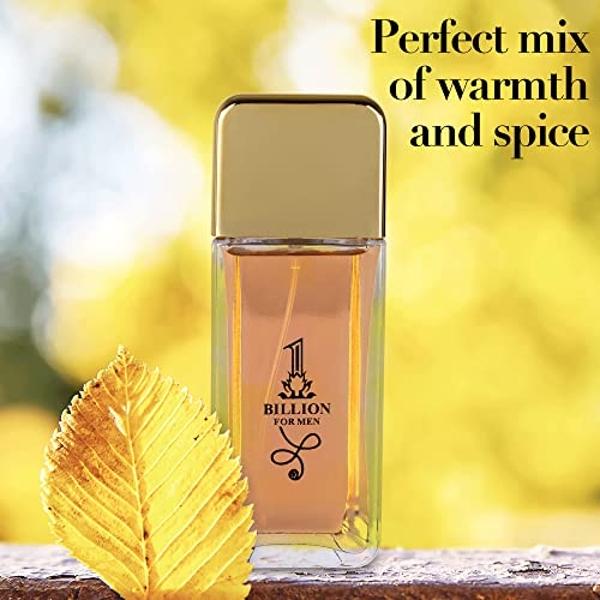 1 Billion- Eau De Toilette Spray Perfume, Fragrance For Men- Daywear, Casual Daily Cologne Set with Deluxe Suede Pouch- 3.4 Oz Bottle- Ideal EDT Beauty Gift for Birthday, Anniversa