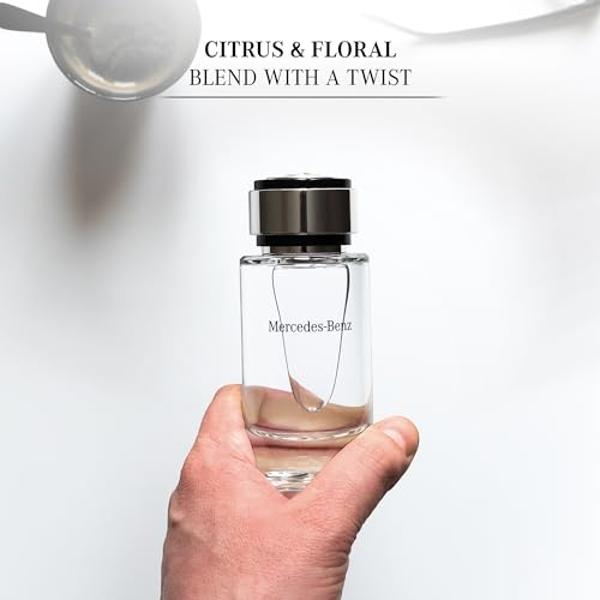 Mercedes-Benz Cologne for Men - 4 Fl Oz - Eau De Toilette Perfume Spray for Man - Woody & Musky Scent - Luxury Long Lasting Fragrance with Notes Of Violet leaves, Cascalone & Vetiv
