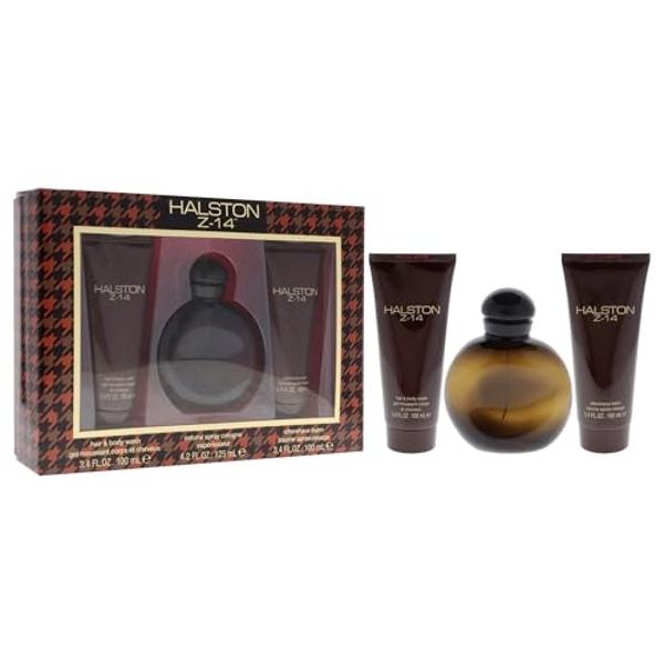 Halston Z-14 for Men - 2 Pc Gift Set 4.2oz EDC Spray, 3.4oz After Shave Balm, 3.4oz Hair and Body Wash