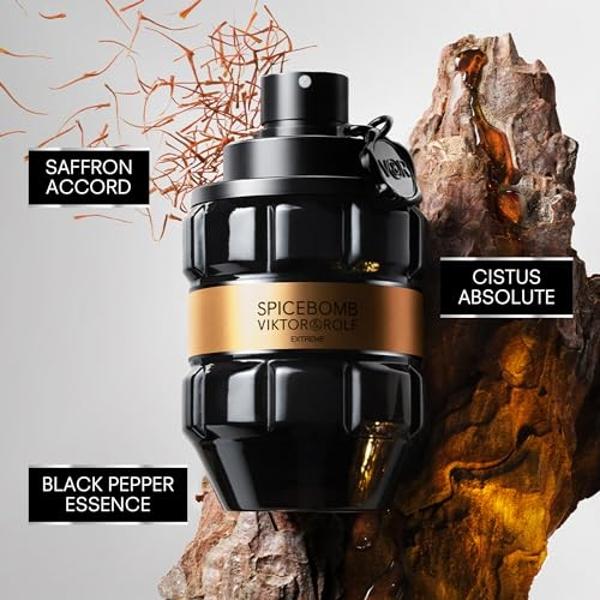 Viktor&Rolf - Spicebomb Extreme Eau de Parfum - Woody & Spicy - Cologne for Men - With Notes of Amber & Vanilla - 3 Fl Oz