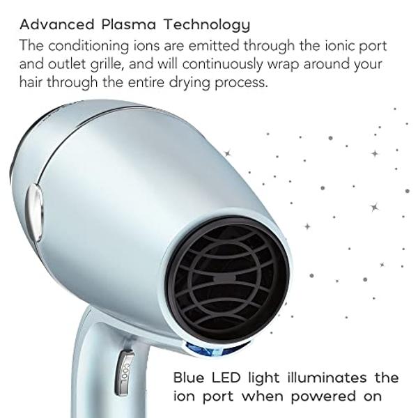 INFINITIPRO BY CONAIR SmoothWrap Hair Dryer with Diffuser | Blow Dryer for Less Frizz, More Volume and Body | With Advanced Plasma and Ceramic Technology | Mint