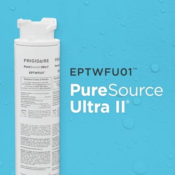 FRIGIDAIRE EPTWFU01 PureSource Ultra II Refrigerator Water Filter, 1 Count, White