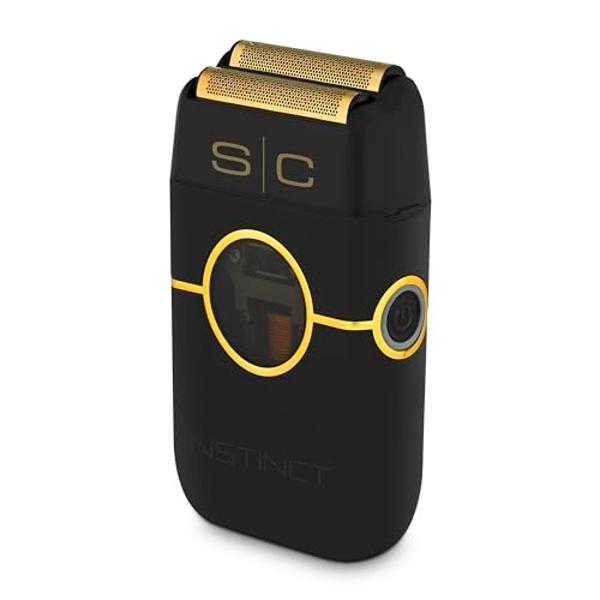 StyleCraft Instinct Metal Cordless Double Foil Shaver with IN2 Vector Motor Intuitive Torque Control, USB-C Rechargeable (Black)