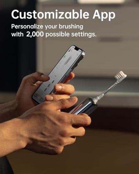 Philips Sonicare DiamondClean Smart 9300 Electric Toothbrush, Sonic Toothbrush with App, Pressure Sensor, Brush Head Detection, 4 Brushing Modes and 3 Intensity Levels, Grey, Model