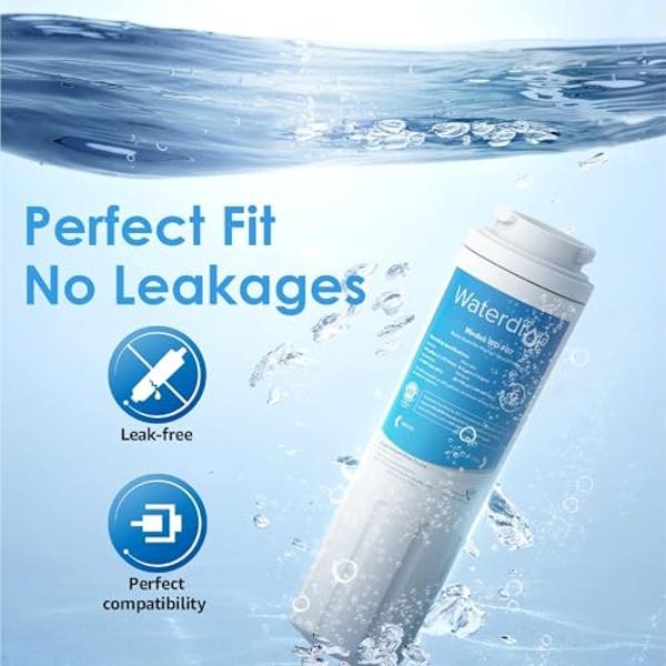 Waterdrop UKF8001 Refrigerator Water Filter 4, Replacement for Whirlpool® EDR4RXD1, EveryDrop® Filter 4, Maytag® UKF8001AXX-750, UKF8001AXX-200, 46-9006, Puriclean II, WD-F07, 3 Fi