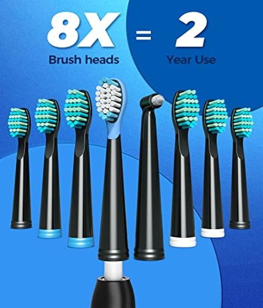 Philips Sonicare ProtectiveClean 5300 Rechargeable Electric Toothbrush, with Pressure Sensor, 3 Cleaning Modes, SmarTimer and QuadPacer, with 2 Bonus Brush Heads, Travel Case, Blac