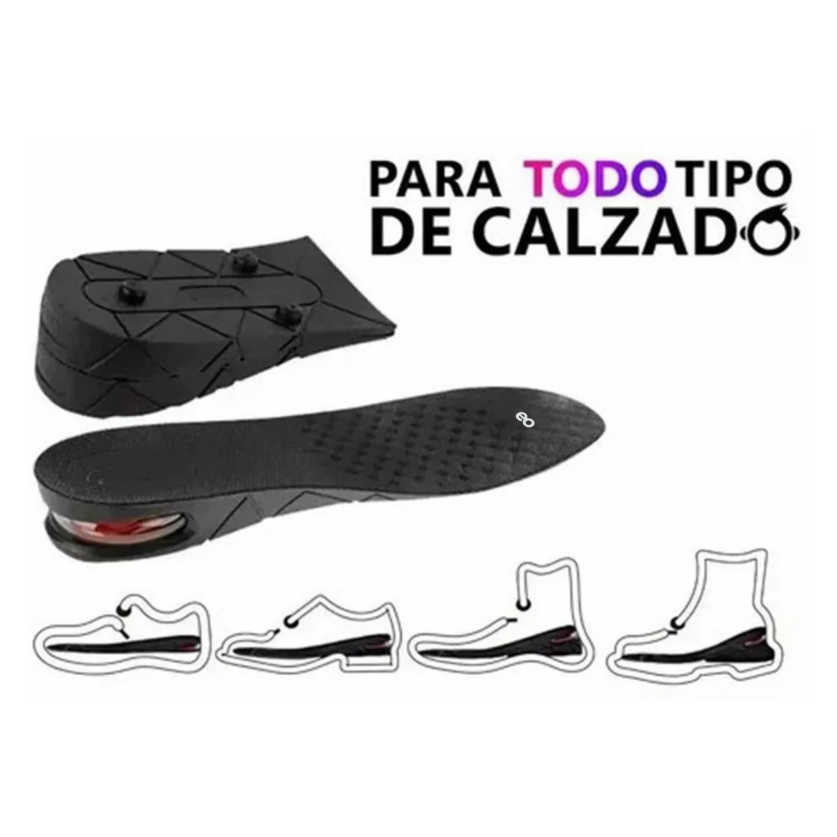 Plantilla Unisex Aumenta Altura 10 Cm Estatura