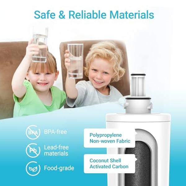 AQUA CREST DA29-00003G Refrigerator Water Filter, Replacement for Samsung DA29-00003G, DA29-00003B, DA29-00003A, Aqua-Pure Plus, HAFCU1, RFG237AARS, RS22HDHPNSR, RSG257AARS, WSS-1 