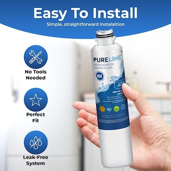 Pureline DA29-00020B Samsung® Refrigerator Water Filter Replacement, Replacement for DA29-00020A/B, HAF-CIN/EXP, HAF-CIN,DA97-08006A, Kenmore® 46-9101, 469101, 9101 Refrigerator Fi