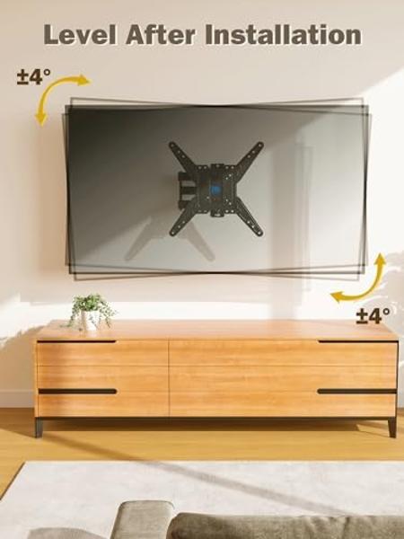 Mounting Dream UL Listed TV Wall Mount for Most 26-55 Inch TVs, Full Motion TV Mount with Perfect Center Design, Articulating Wall Mount TV Bracket Swivel and Tilt, Max VESA 400x40