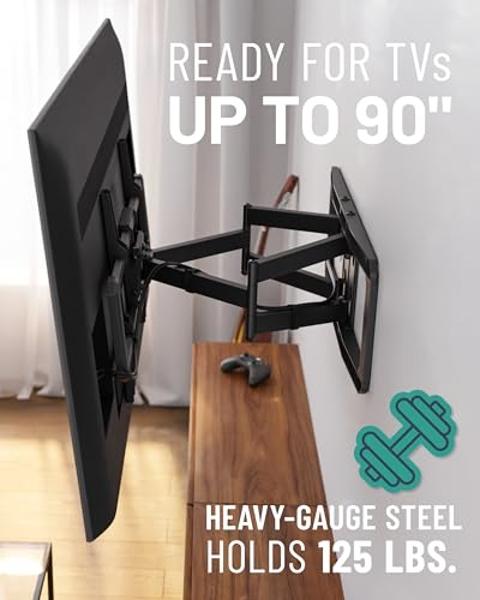 ECHOGEAR MaxMotion TV Wall Mount for Large TVs 42" to 90" - Full Motion Has Smooth Swivel, Tilt, & Extension - Universal Design Works with Samsung, Vizio & More - Includes Hardware