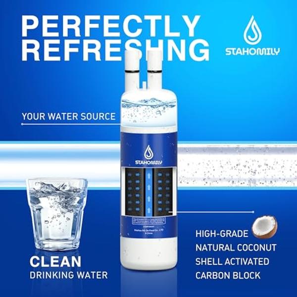 STAHOMILY W10295370A water filter replacement for Whirlpool EDR1RXD1, Everydrop Filter 1, W10295370, WHR1RXD1, KAD1RXD1, P4RFWB, P8RFWB2L, Compatible with Kenmore 46-9930, 46-9081，