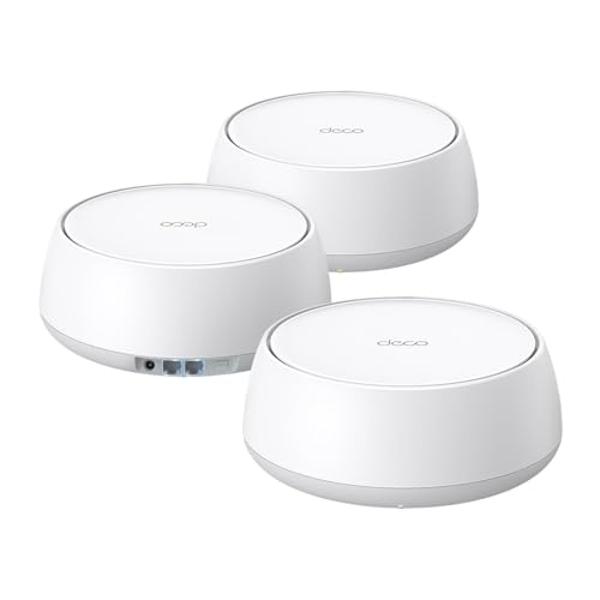 TP-Link Dual-Band BE5000 WiFi 7 Mesh Wi-Fi System (Deco BE25) | 4-Stream 5 Gbps | 240 Mhz Channels | Covers up to 6,600 Sq.Ft | 2X 2.5G Ports Wired Backhaul | VPN,MLO, AI-Roaming, 