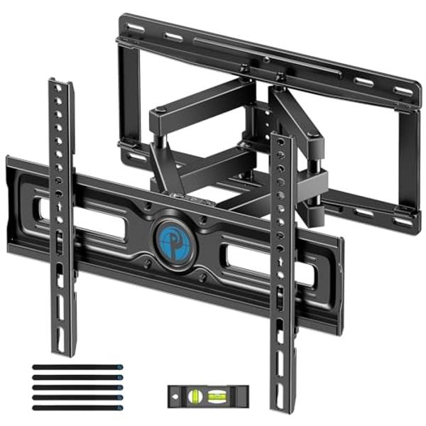 Pipishell TV Wall Mount, Full Motion Wall Mount with Dual Arms, Swivel, Extension for 26-65 inch Flat or Curved TVs up to 99 lbs, Max VESA 400x400mm, 3 Bracket Heights, Fits 12″/16