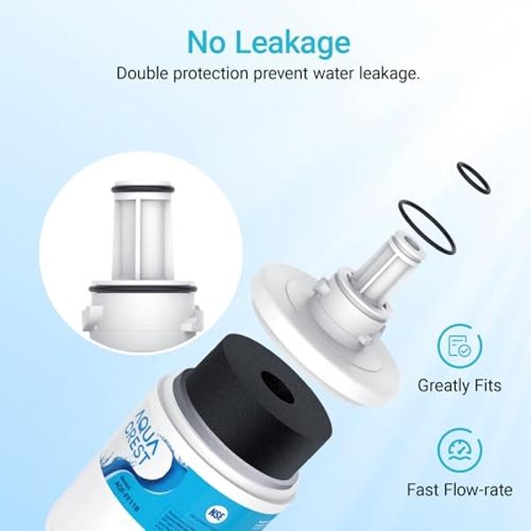 Waterdrop EDR1RXD1 Replacement for Everydrop® Filter 1, Whirlpool® W10295370A, EDR1RXD1B, P8RFWB2L, P4RFWB, WD-F38, Kenmore® 46-9081, 46-9930 Refrigerator Water Filter, 3 Pack